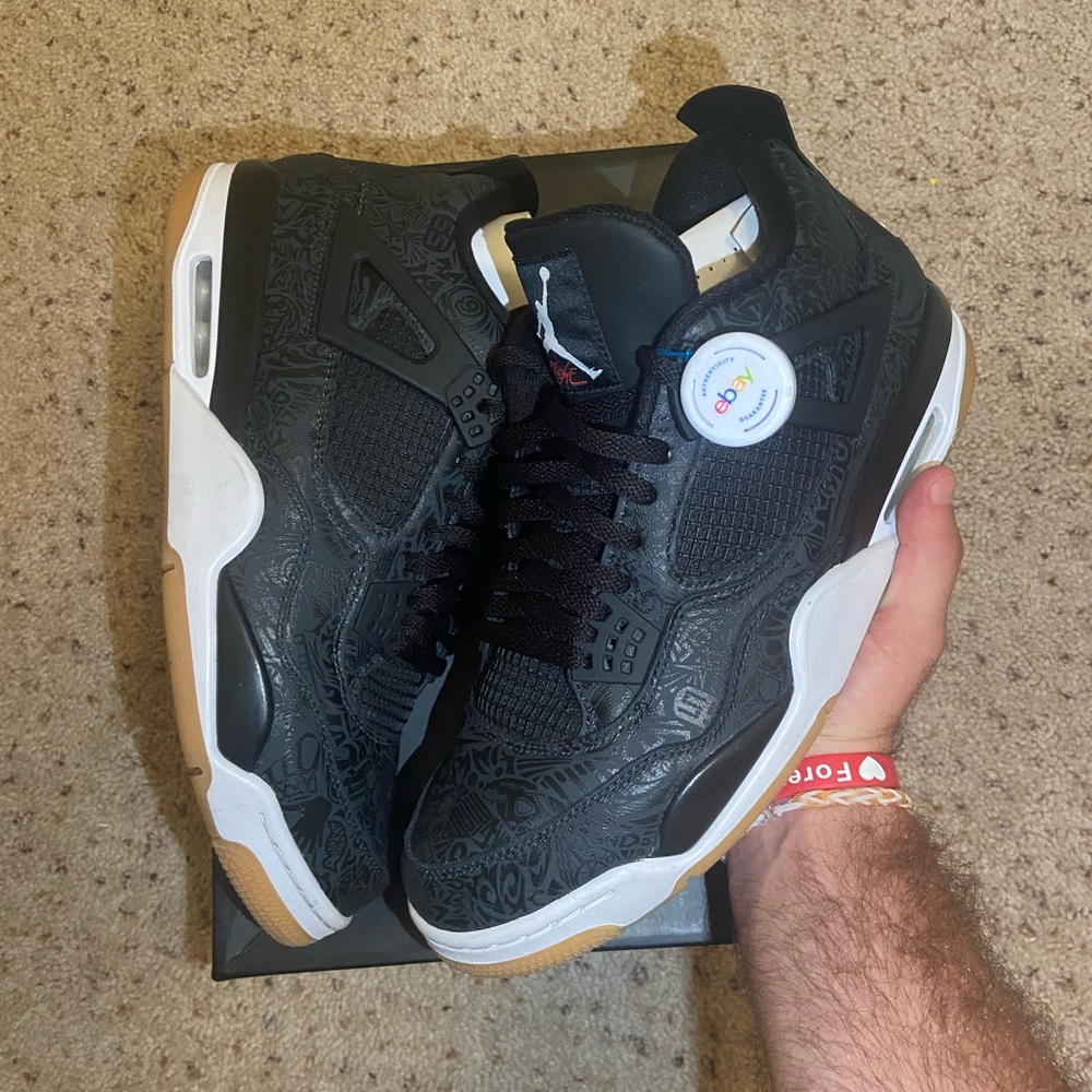 Air Jordan 4 retro laser black gum size 13 with box OG all